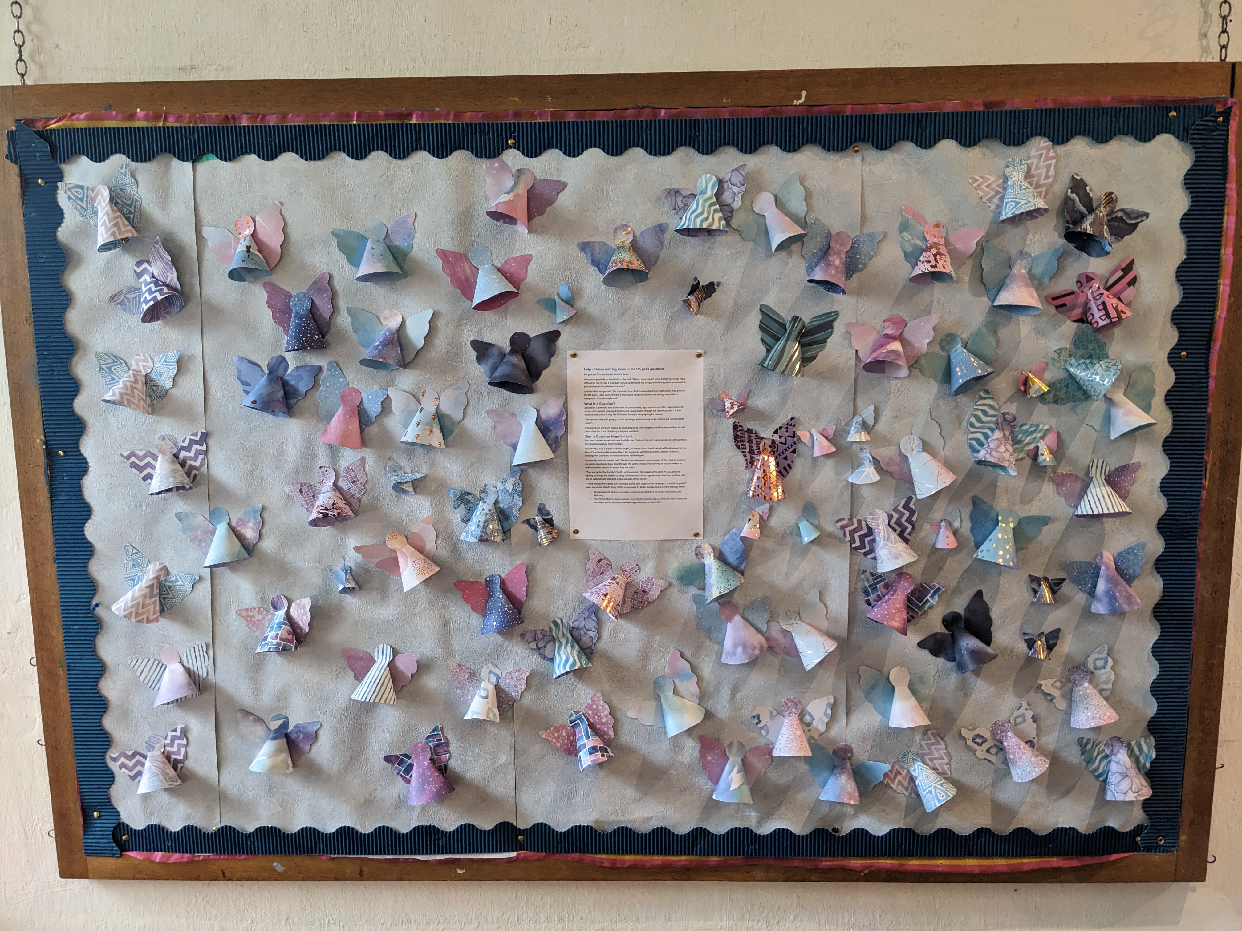 Paper 'Guardian Angels' purchased as a result of our Lent campaign for The Children's Society