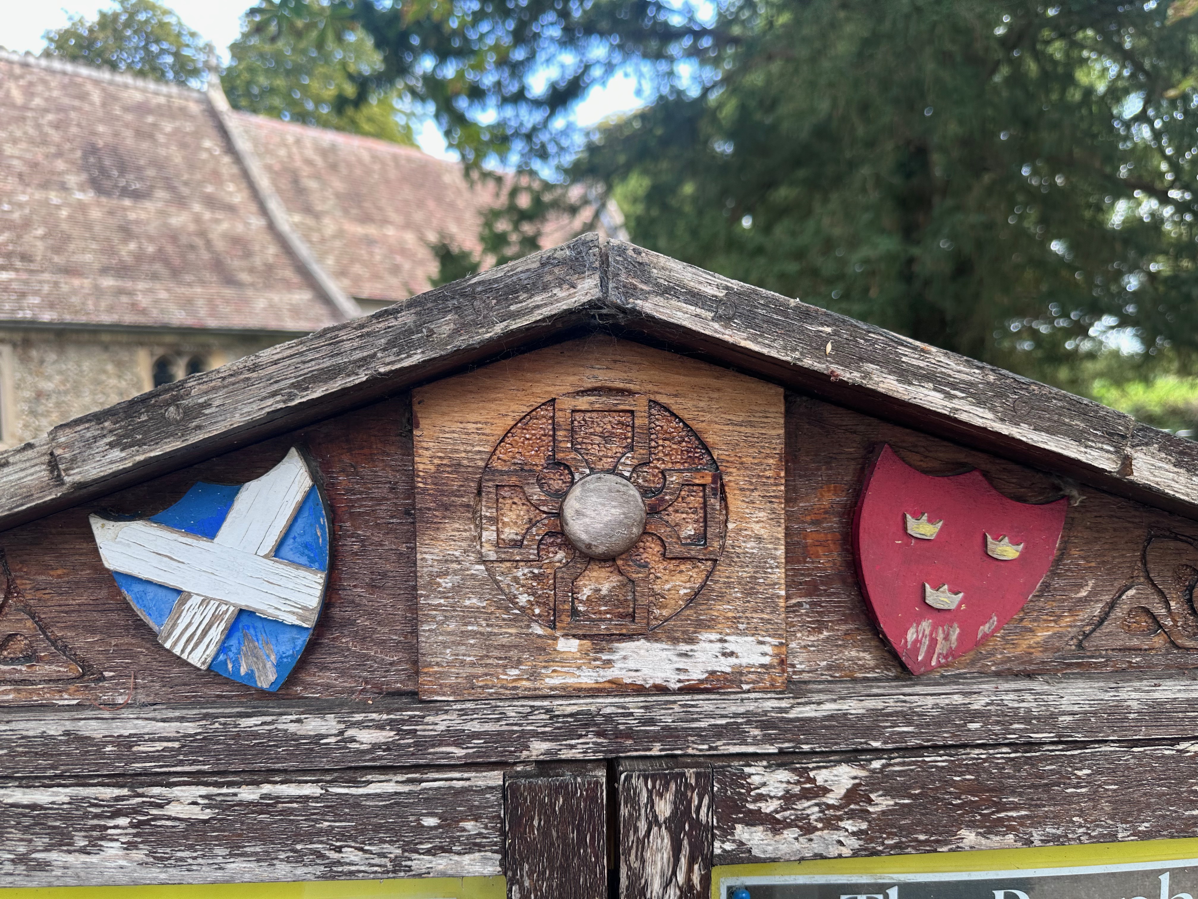 Noticeboard - before repairs -