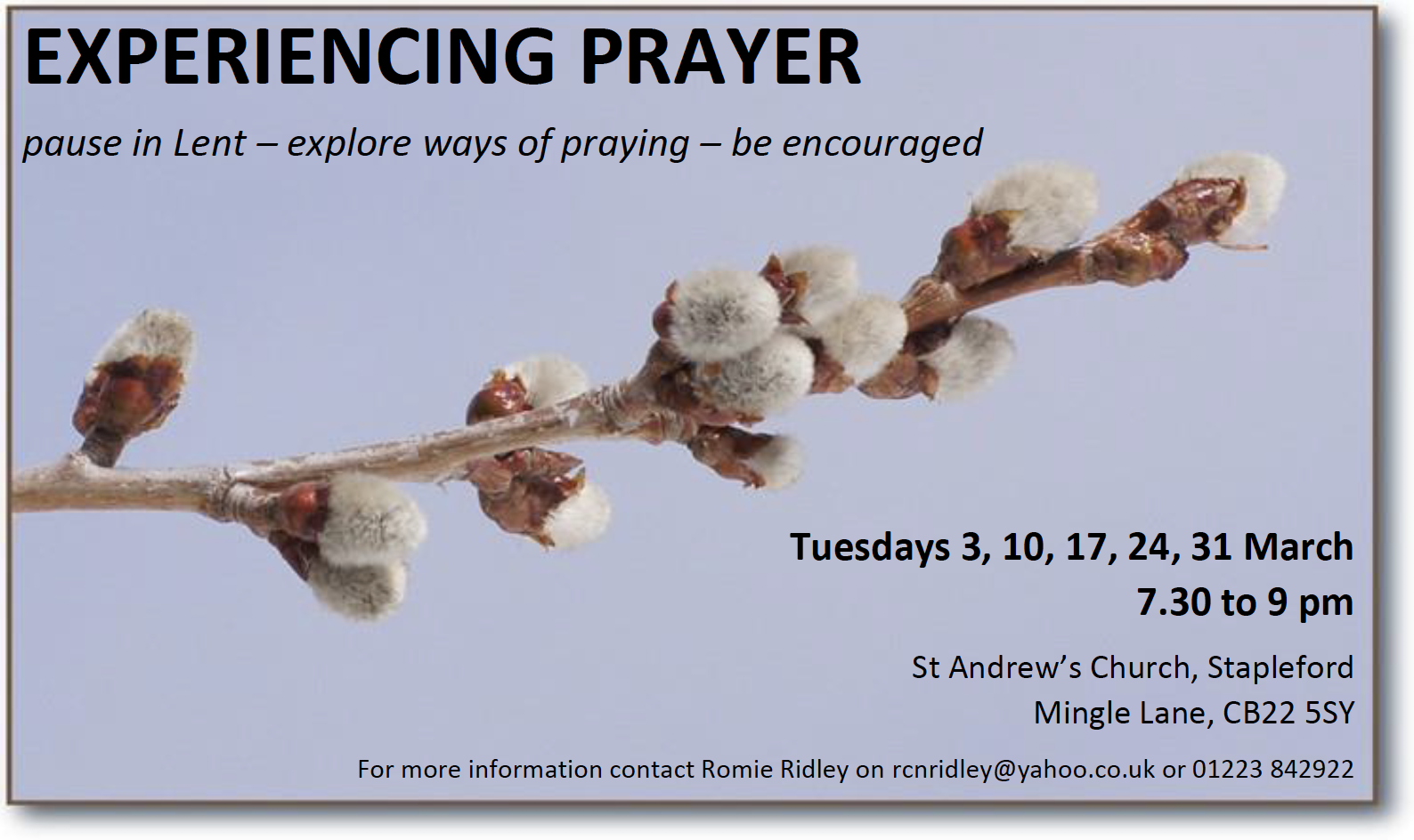 Prayer course - raw poster - a